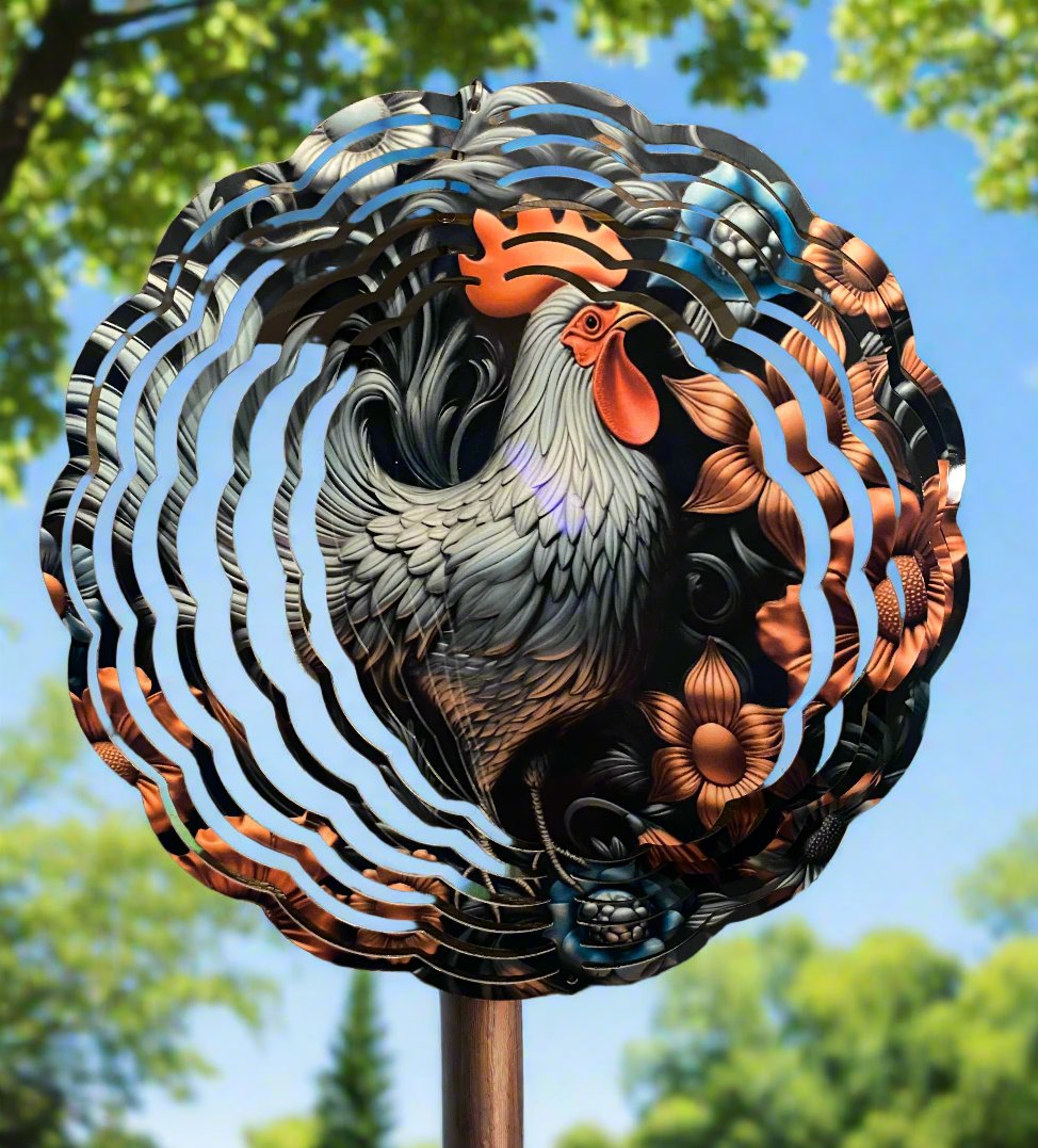 Metal 3-D Wind Spinner