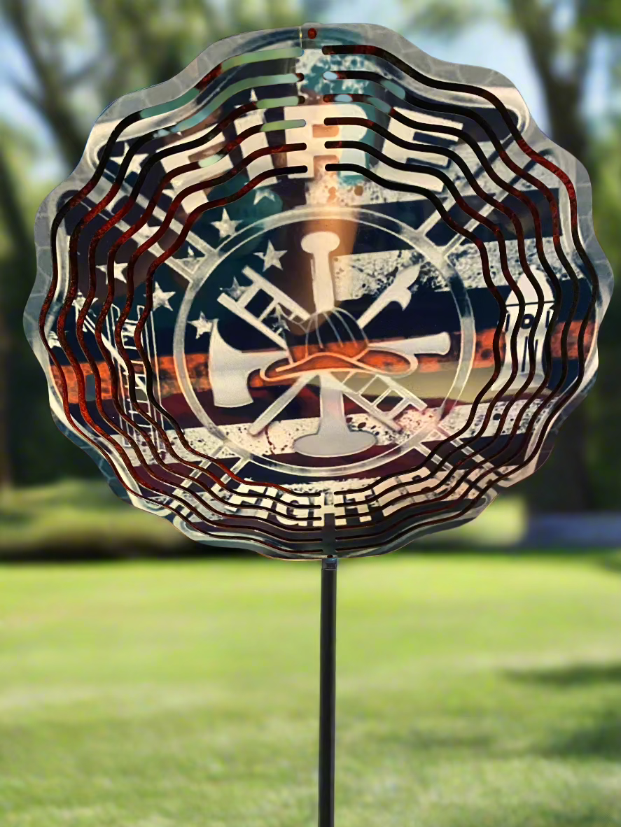 Metal 3-D Wind Spinner